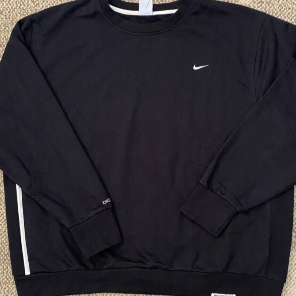 Nike 23SS Dri-Fit Standard Issue Men's Basketball Crew Top Black Zipper Pocket M